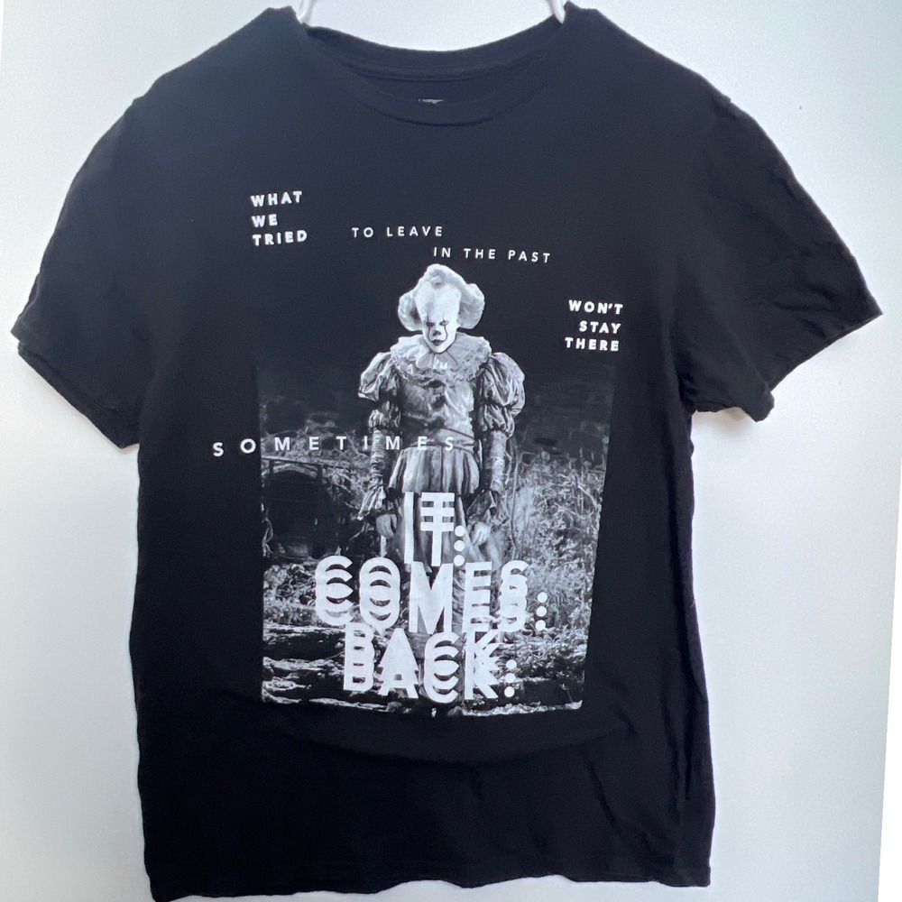 IT Chapter Two Pennywise Horror Movie Graphic T-Shirt Black Mens‎ Md Halloween